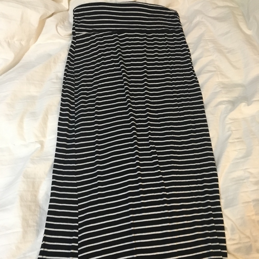 striped maxi skirt